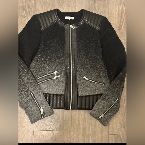 Parker wool and leather blend jacket fits like M - Picture 3 of 4